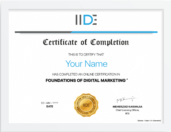 Digital Marketing Certificate Program