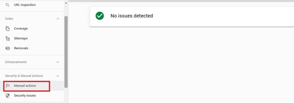 technical SEO - mnual action by Google in search console
