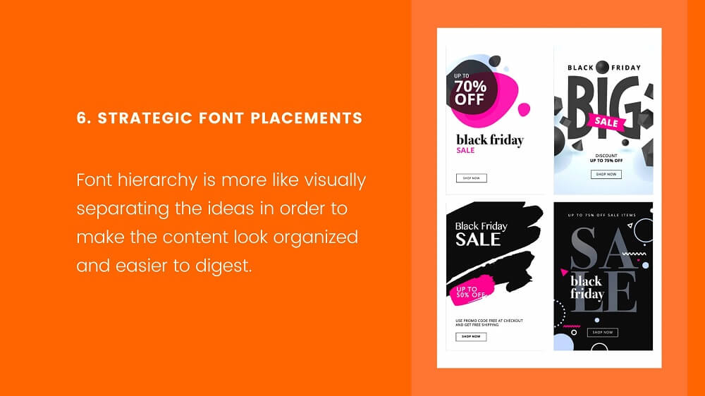 Strategic Font Placements in emails