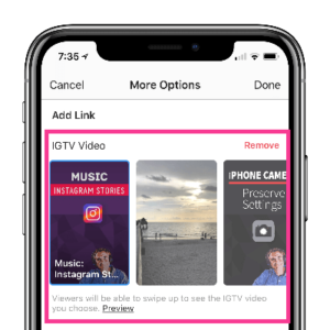  igtv video links insertion