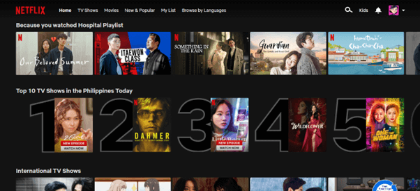 digital marketing Through personalised campaigns - netflix